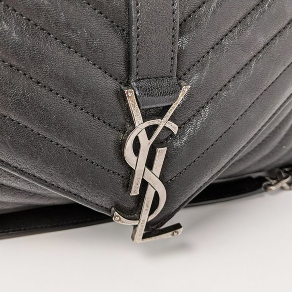 SOLD Saint Laurent Black Large College Bag - Picture 10 of 12